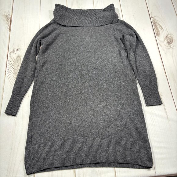 NEW Candies Junior's XL Sweater Dress Long Tunic Cowl Neck Charcoal Gray NWT - Picture 13 of 16